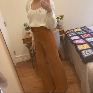 Sezane Lukas Cuff Trouser with Belt Size 38